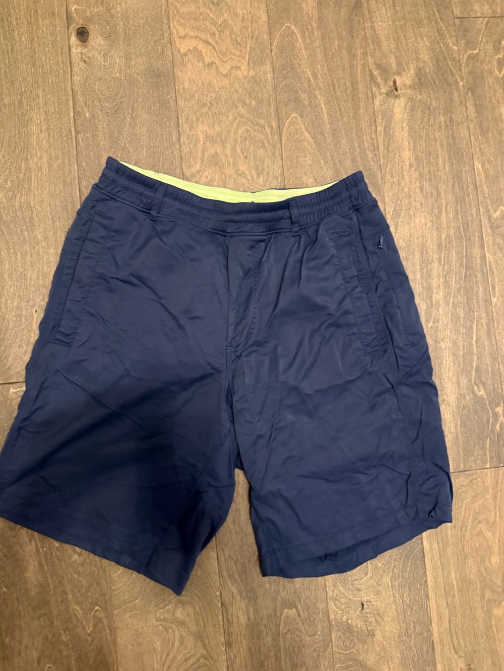 Birddogs Navy Shorts with Lime Interior Trim Size S